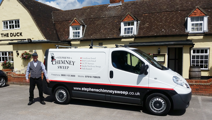 chimney sweeping van